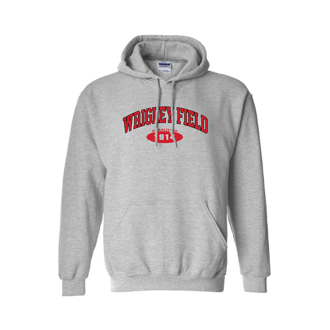 Grey Hoodie Wrigley Field Sweatshirt Wrigley Field 1914 Grey And