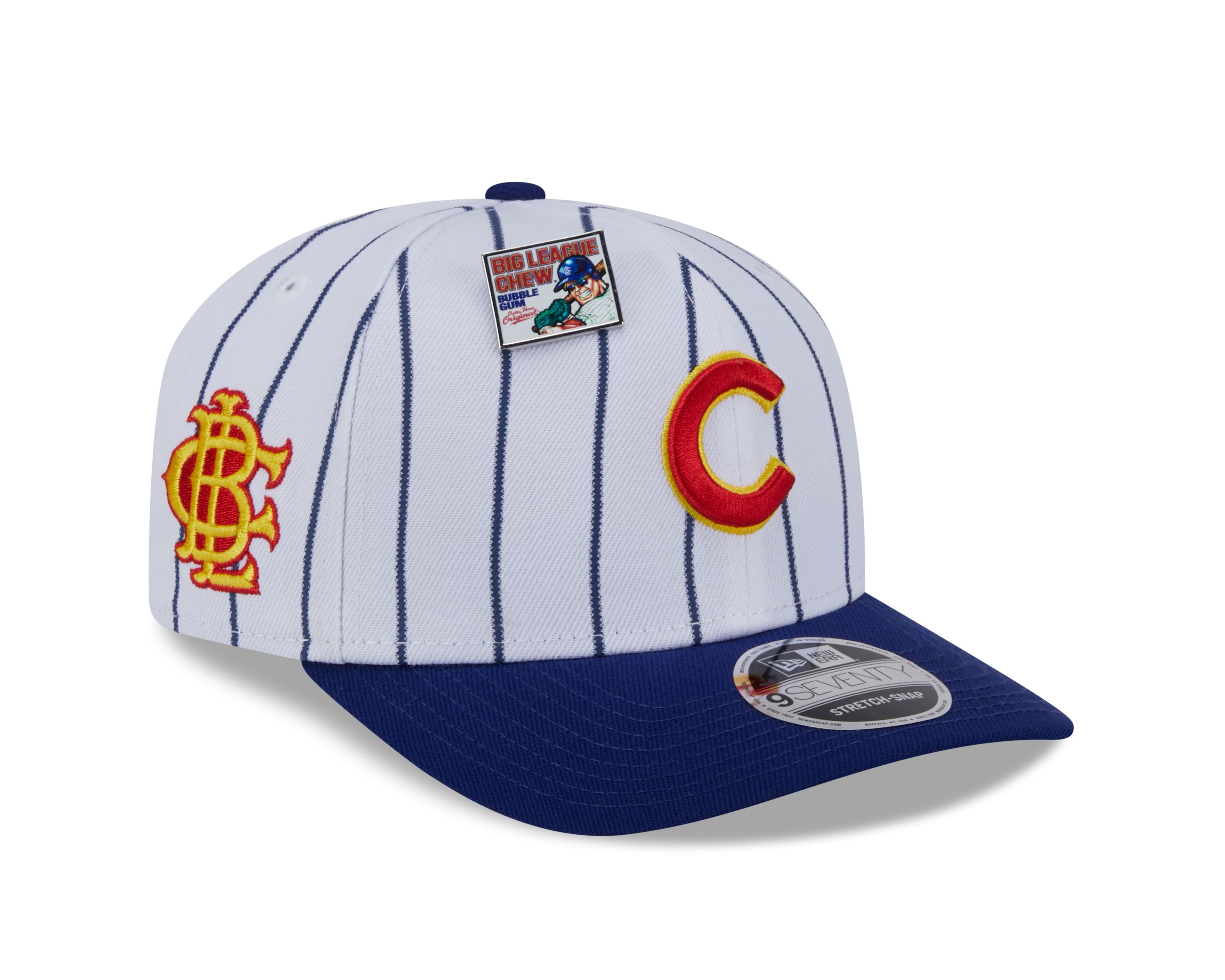 CHICAGO CUBS NEW ERA BIG LEAGUE CHEW PINSTRIPE 9SEVENTY SNAPBACK