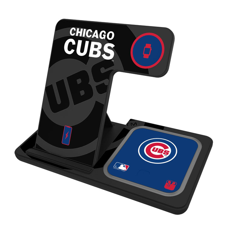 Chicago Cubs Monocolor Tilt 3 in 1 Charging Station Chargers and Powerbanks Keyscaper