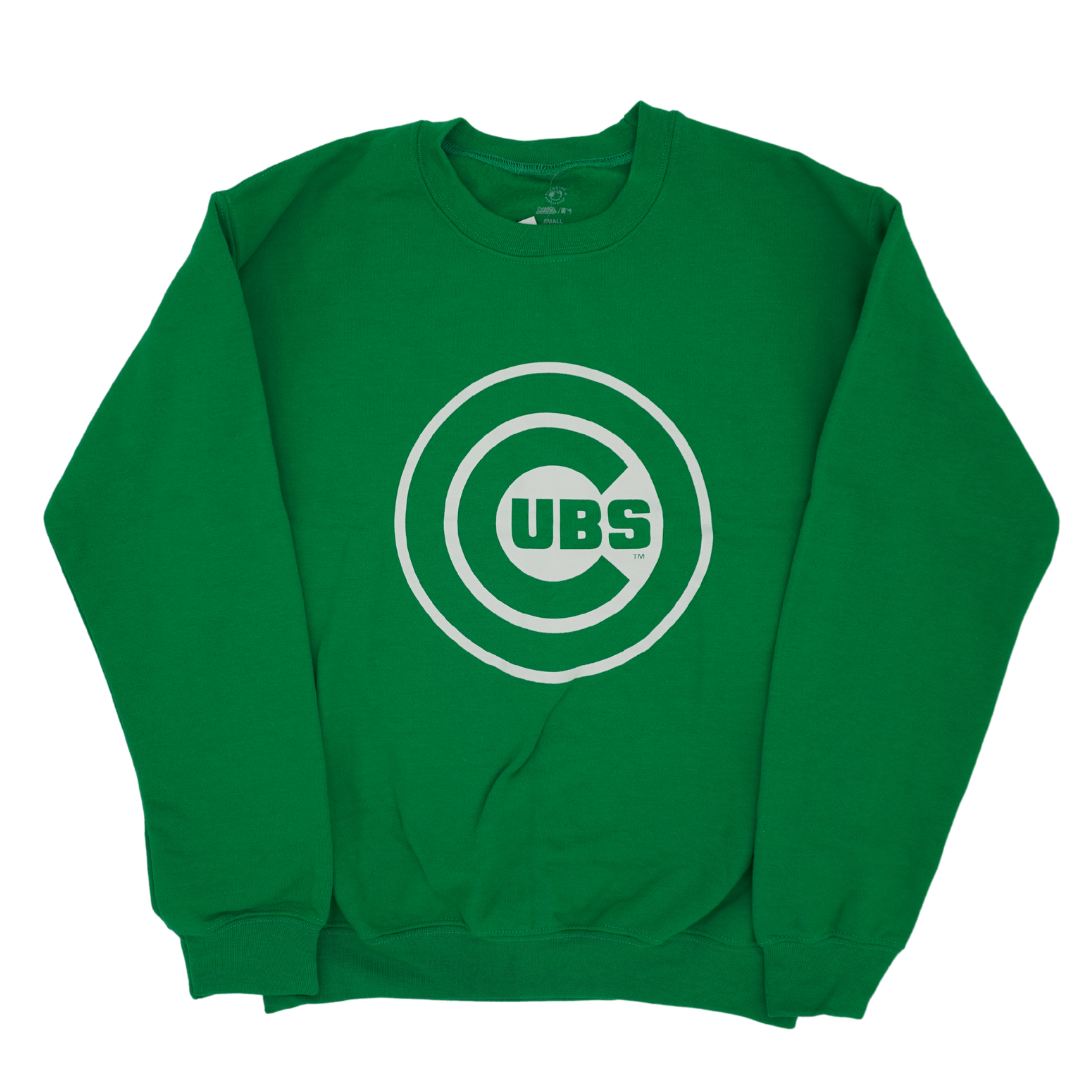 CHICAGO CUBS BULLSEYE GREEN CREW NECK SWEATSHIRT