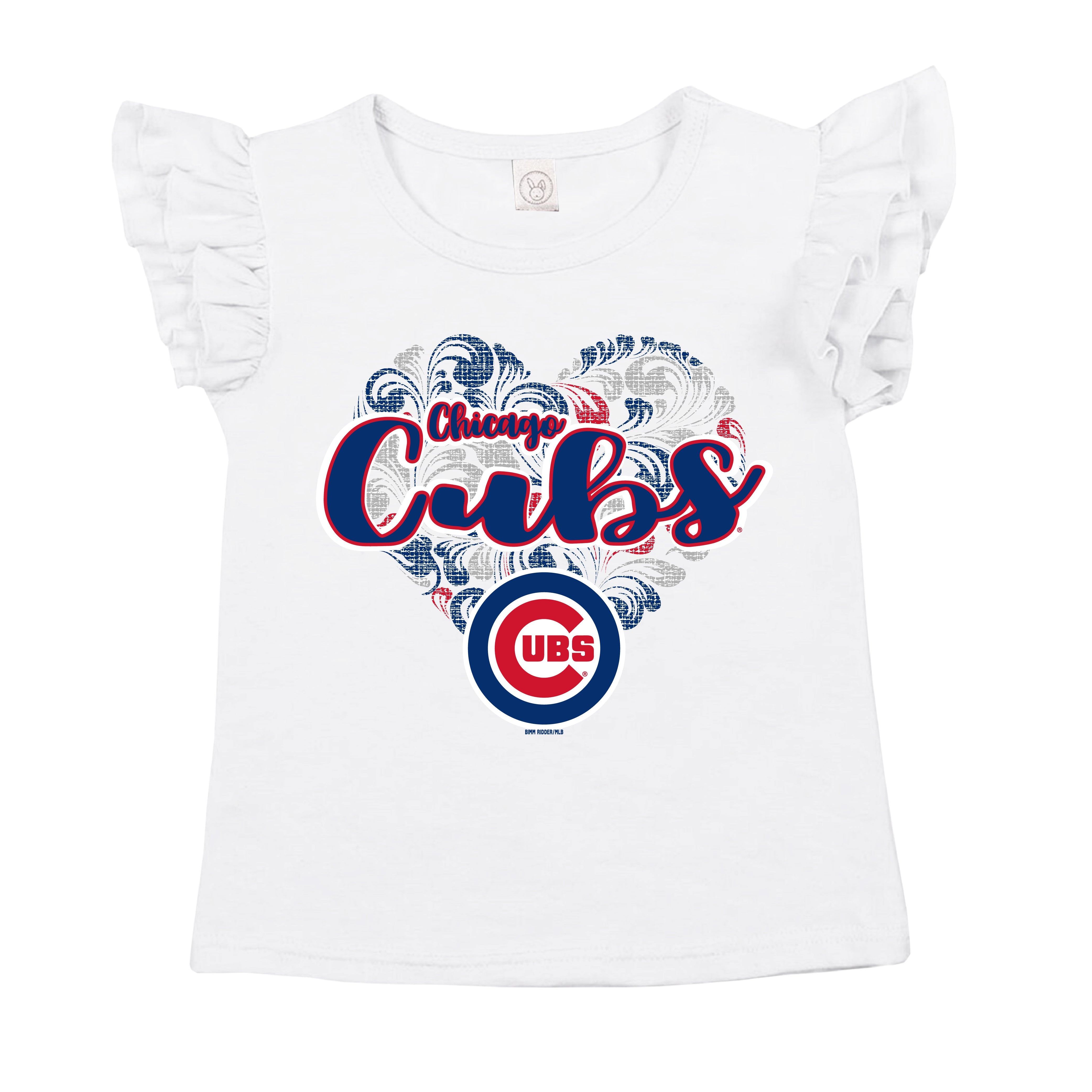 CHICAGO CUBS BIMM RIDDER TODDLER GIRL'S FLUTTER WHITE TEE – Ivy Shop