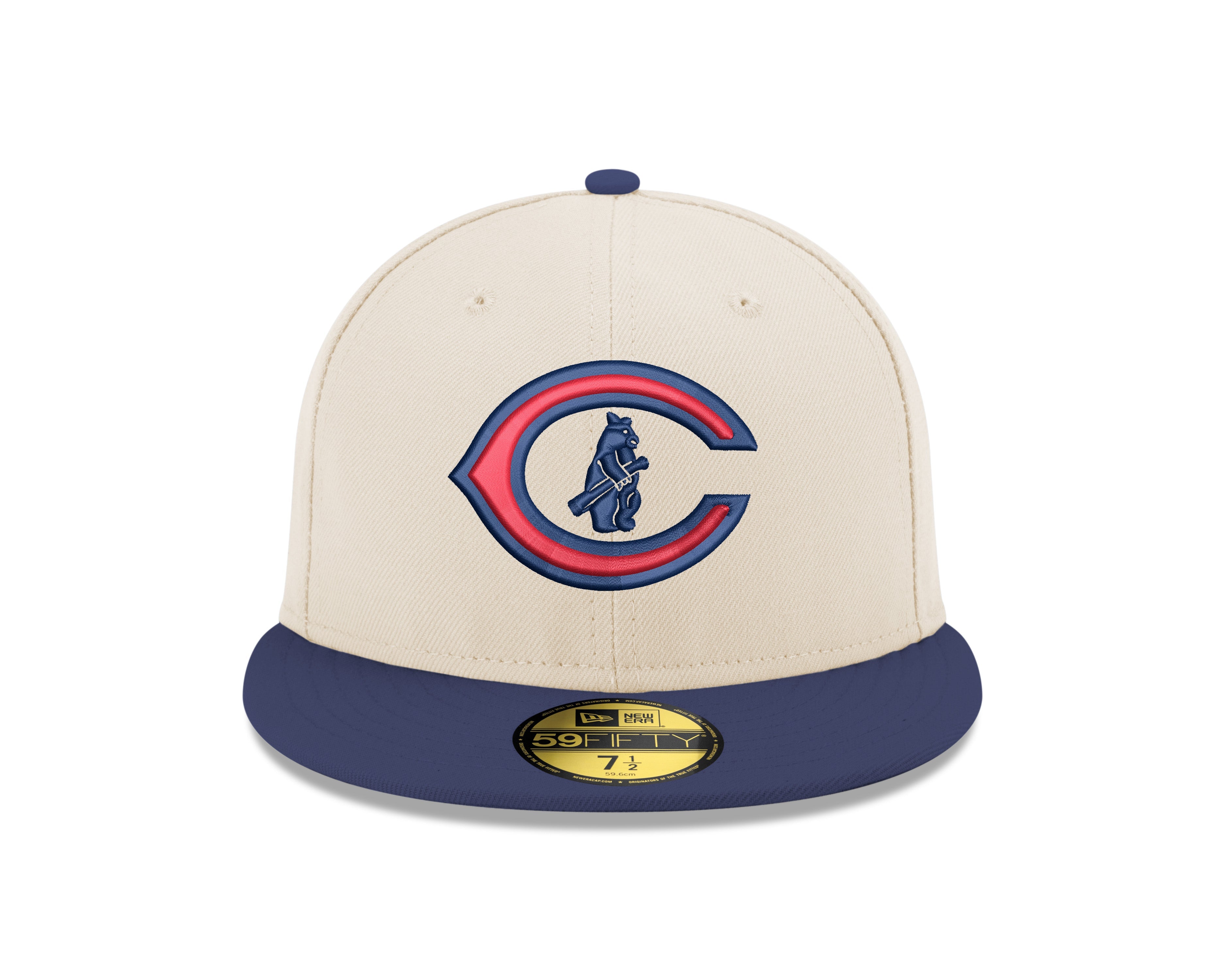 CHICAGO CUBS FIELD OF DREAMS CREAM AND NAVY FITTED CAP