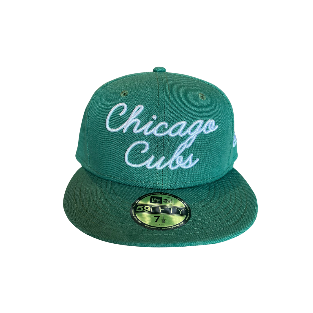 Chicago Cubs New Era 1914 Golf Script 59FIFTY Fitted Cap 7-1/8