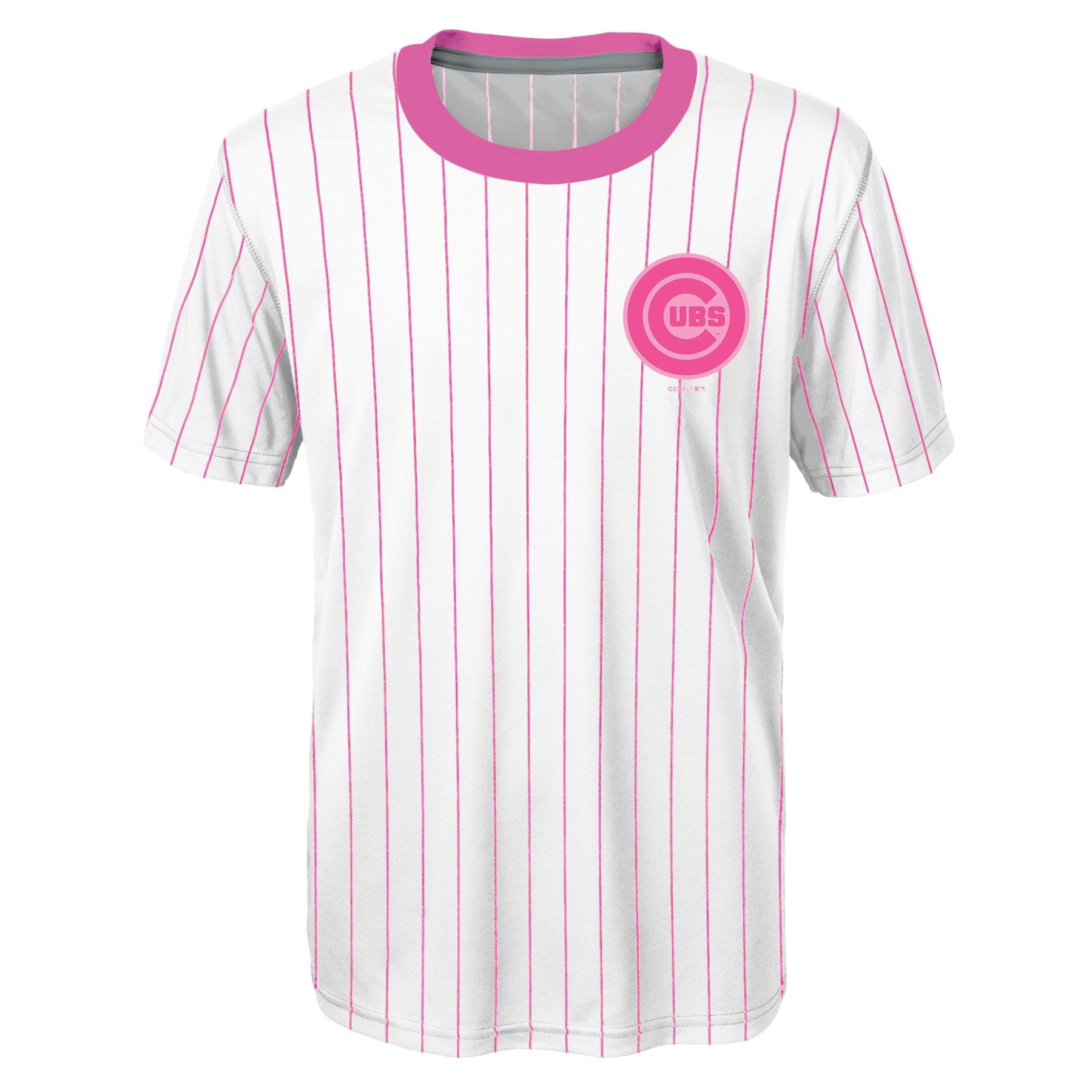 Outer Stuff Chicago Cubs Nike Youth Pink Pinstripe Performance Tee XL