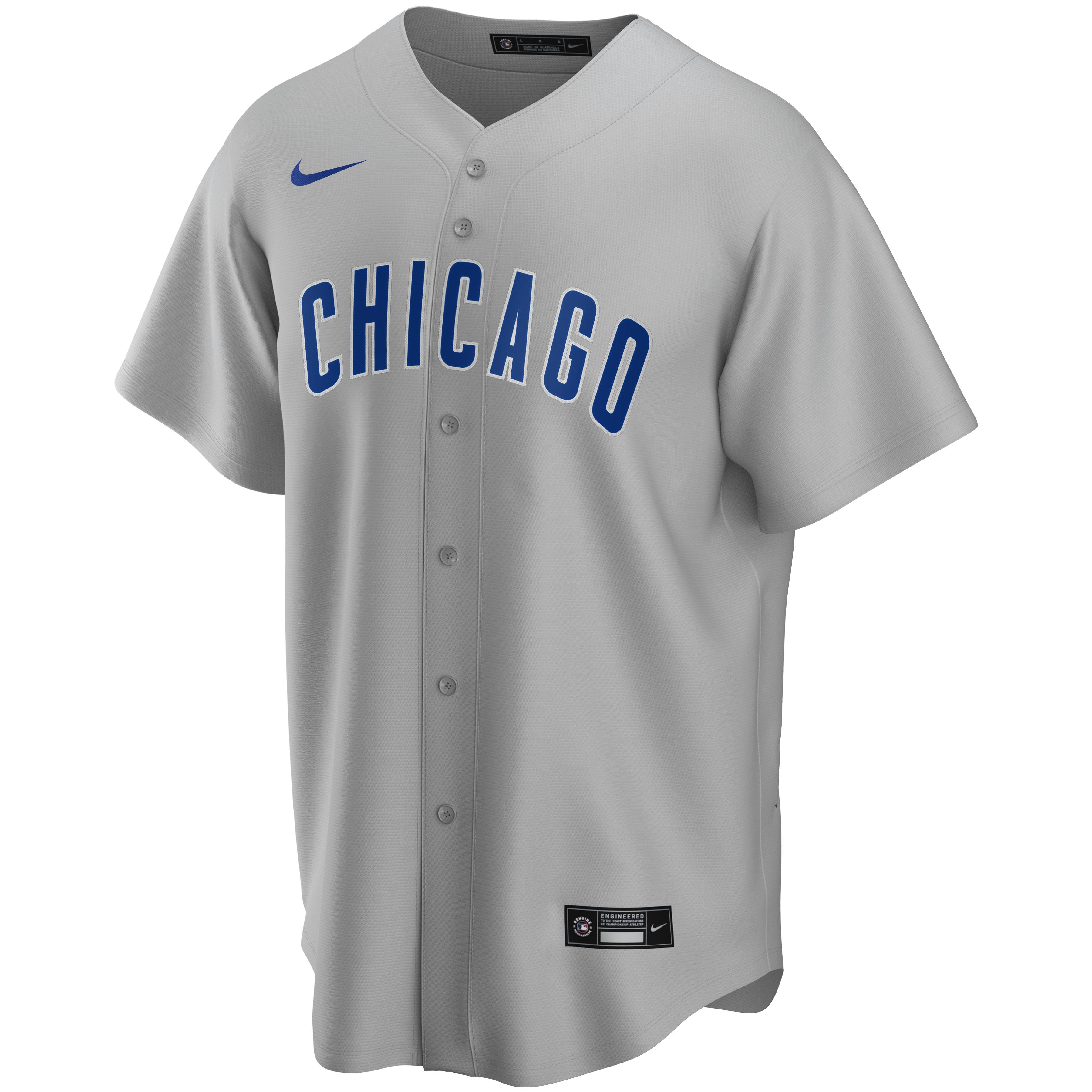 Nike Men's Chicago Cubs Gray Road Replica Team Jersey