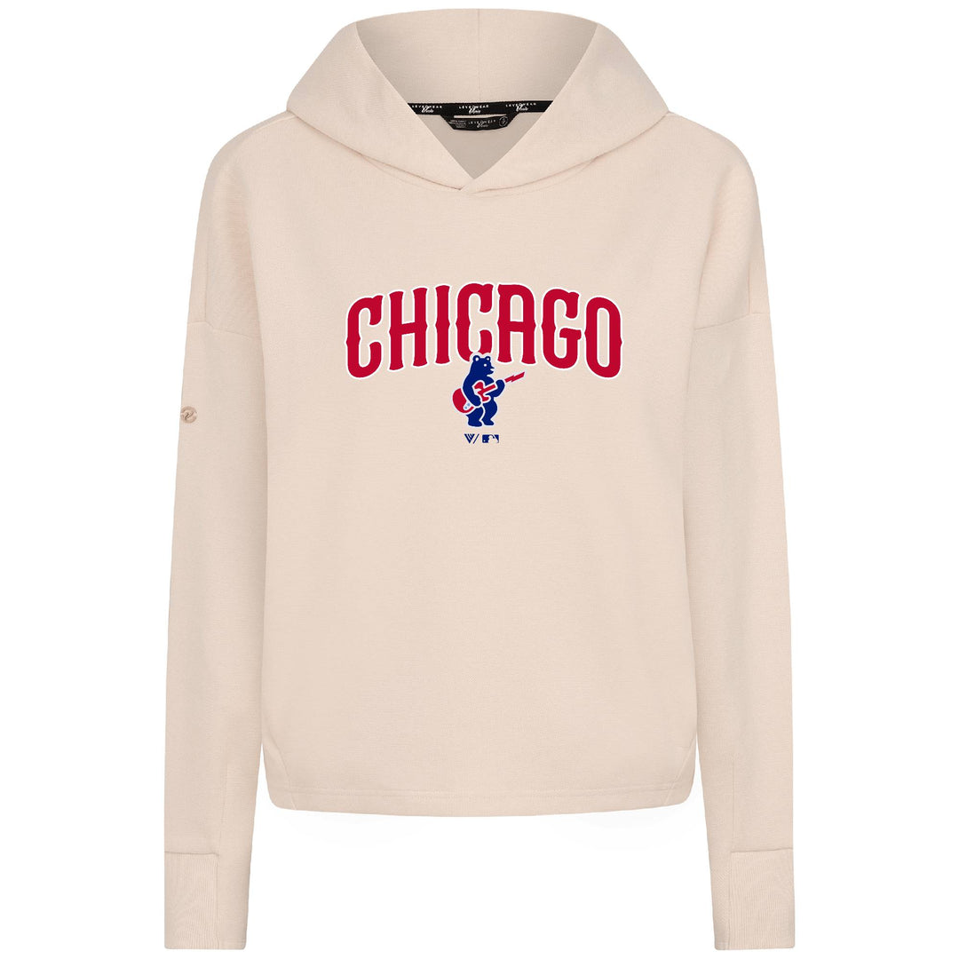 Chicago Cubs Guitar Bear Sweet Women's Hoodie Sand by Levelwear Sweatshirts & Hoodies Levelwear