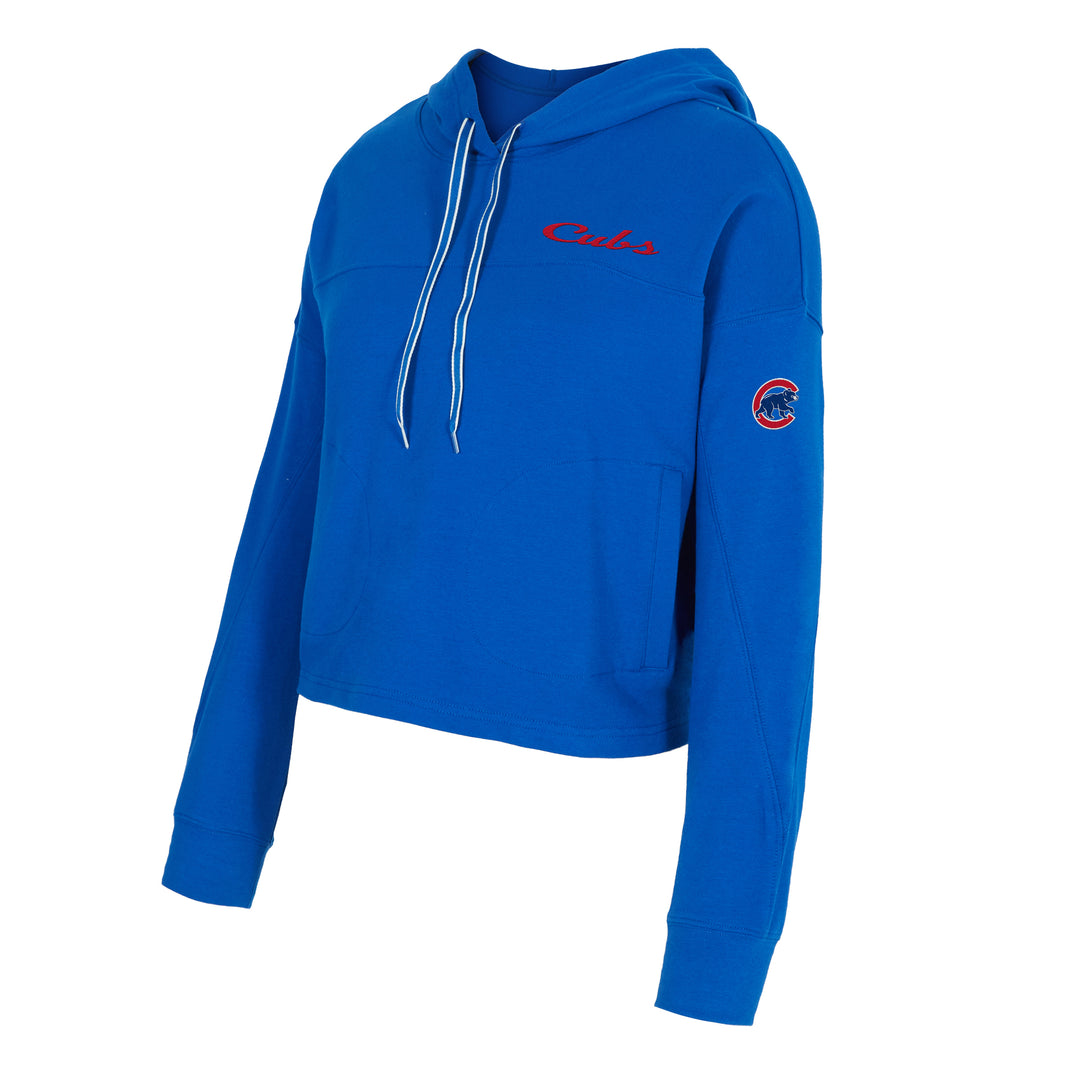 Chicago Cubs Walking Bear Women's Elevation Terry Hoodie by College Concepts Sweatshirts & Hoodies COLLEGE CONCEPTS