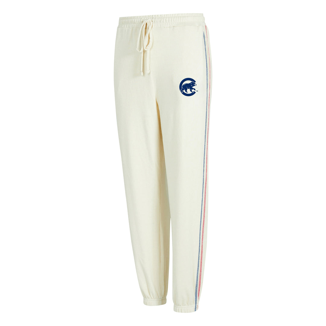Chicago Cubs Walking Bear Women's Khaki Sweatpants by College Concepts Bottoms COLLEGE CONCEPTS