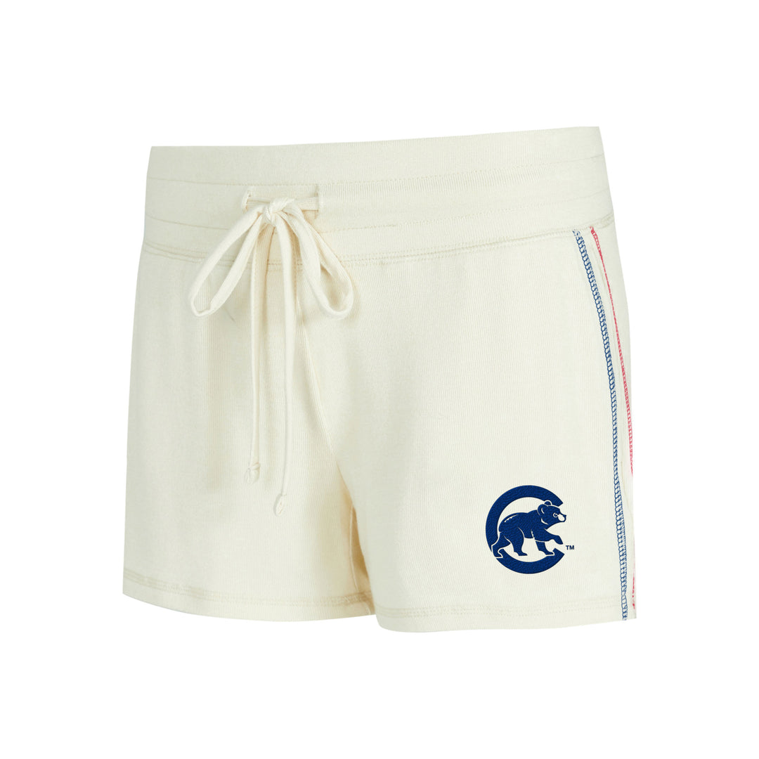 Chicago Cubs Walking Bear Women's Khaki Shorts by College Concepts SHORTS COLLEGE CONCEPTS