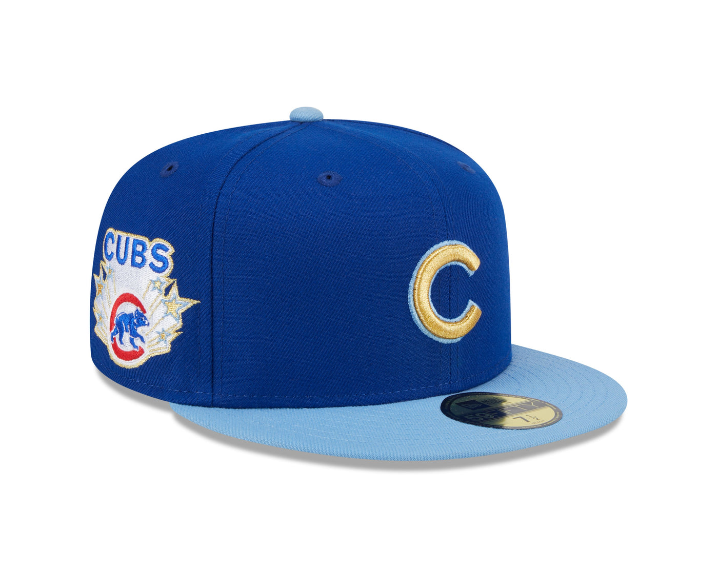 CHICAGO CUBS NEW ERA GOLD C LOGO TWO TONE 59FIFTY CAP