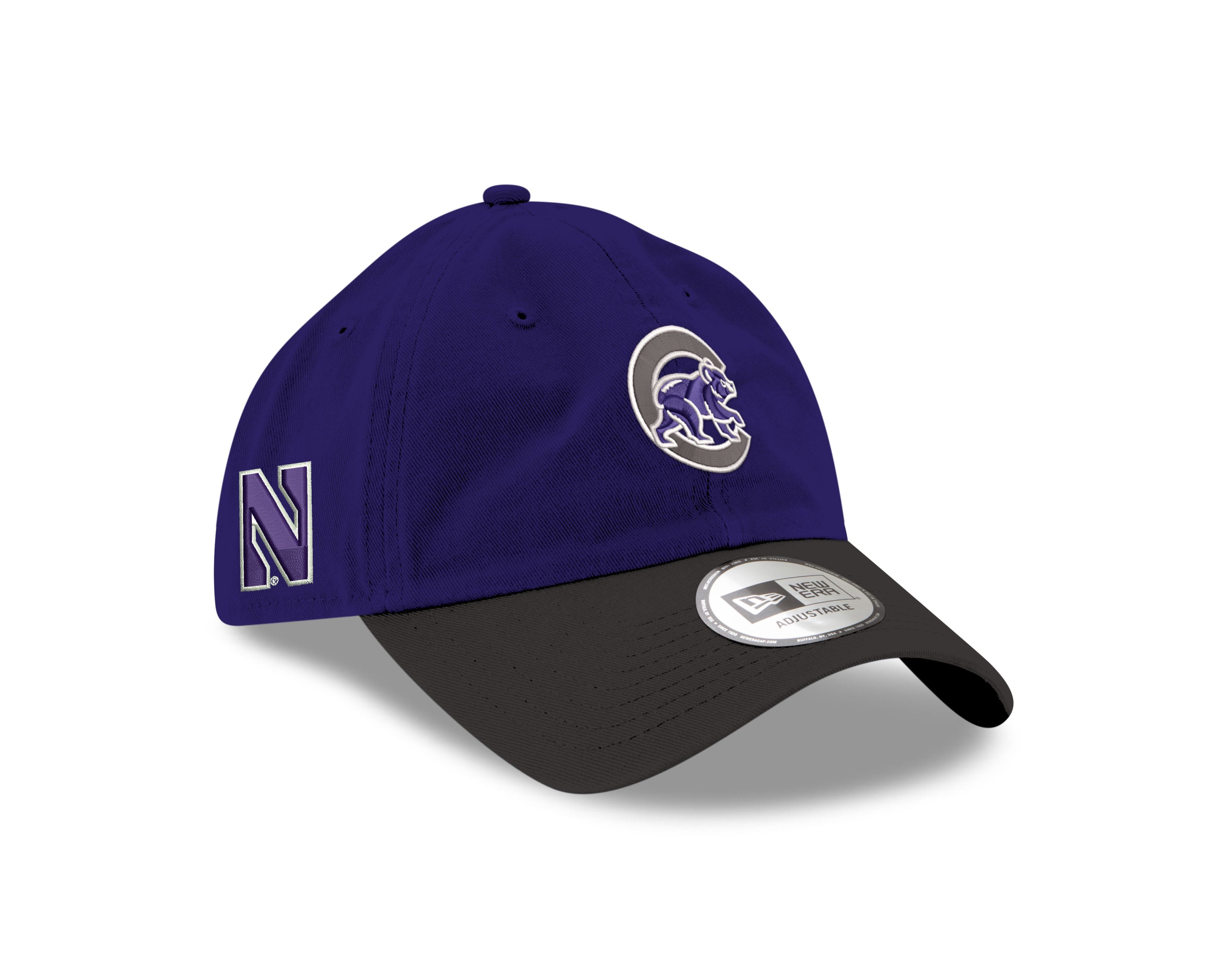 CHICAGO CUBS AND NORTHWESTERN NEW ERA WALKING BEAR