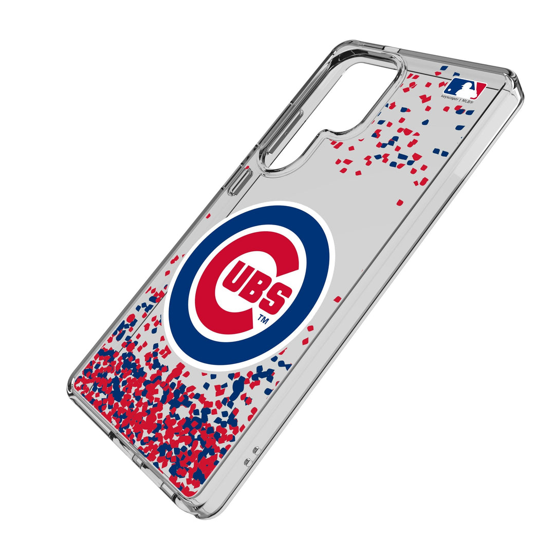 Chicago Cubs Confetti Clear Phone Case for Samsung Galaxy Phone Cases Keyscaper