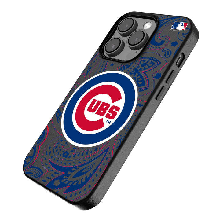 Chicago Cubs Paisley MagSafe Compatible Phone Case for Apple iPhone Phone Cases Keyscaper