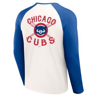 CHICAGO CUBS DARIUS RUCKER MEN'S 1984 LOGO RAGLAN LONG SLEEVE TEE