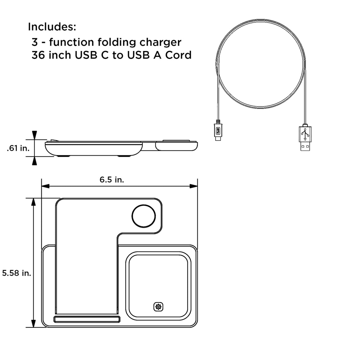 Chicago Cubs Linen 3 in 1 Charging Station Chargers and Powerbanks Keyscaper