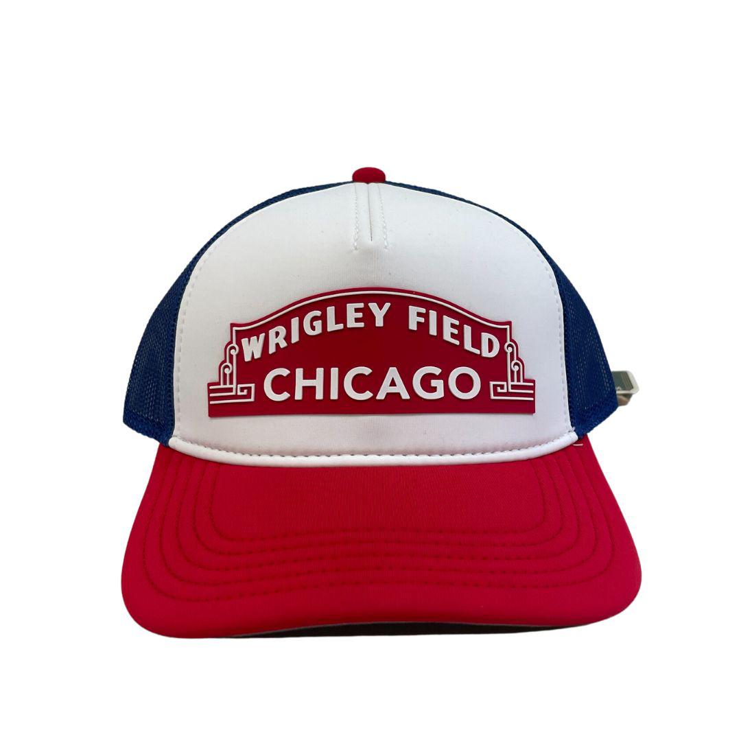 WRIGLEY FIELD AMERICAN NEEDLE MARQUEE RED & BLUE TRUCKER CAP