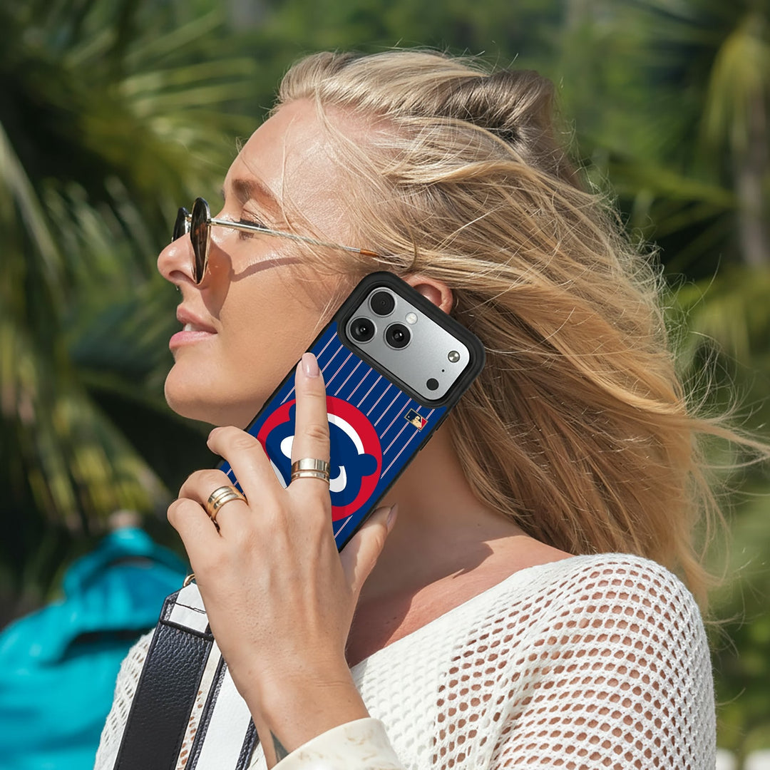 Chicago Cubs Home 1979-1993 - Cooperstown Collection Pinstripe Bump Phone Case for Apple iPhone 17 Series Phone Cases Keyscaper