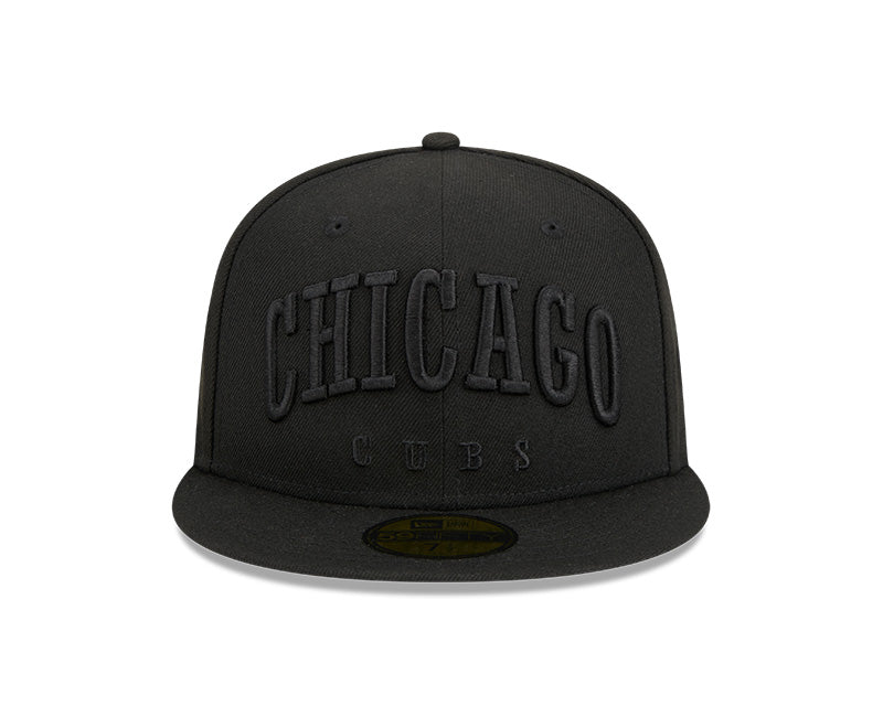 CHICAGO CUBS NEW ERA BLACK 59FIFTY CAP