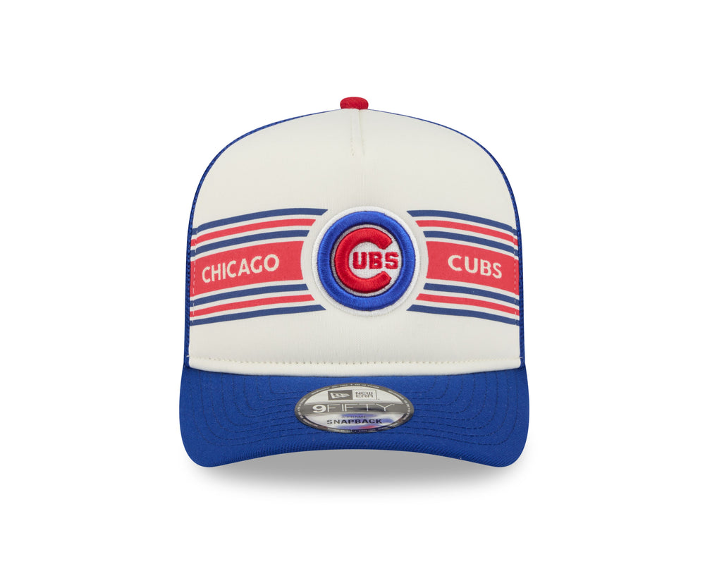 Chicago Cubs Logo Banner 950 Adjustable Cap White Blue by New Era Caps NEW ERA CAP COMPANY INC
