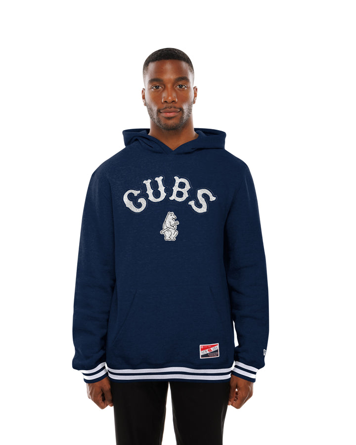 Chicago Cubs 1914 Stacked Throwback Hoodie in Navy by New Era Sweatshirts & Hoodies New Era