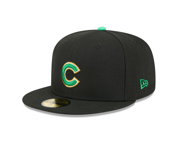 Chicago Cubs 2026 St. Patrick's Day Black 59FIFTY Fitted Cap by New Era Caps New Era