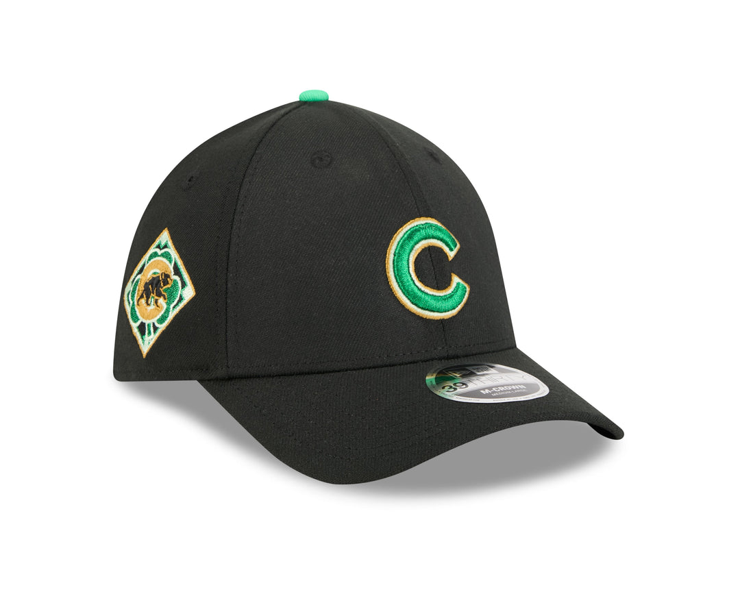 Chicago Cubs 2026 St. Patrick's Day Black 39Thirty Cap by New Era Caps New Era