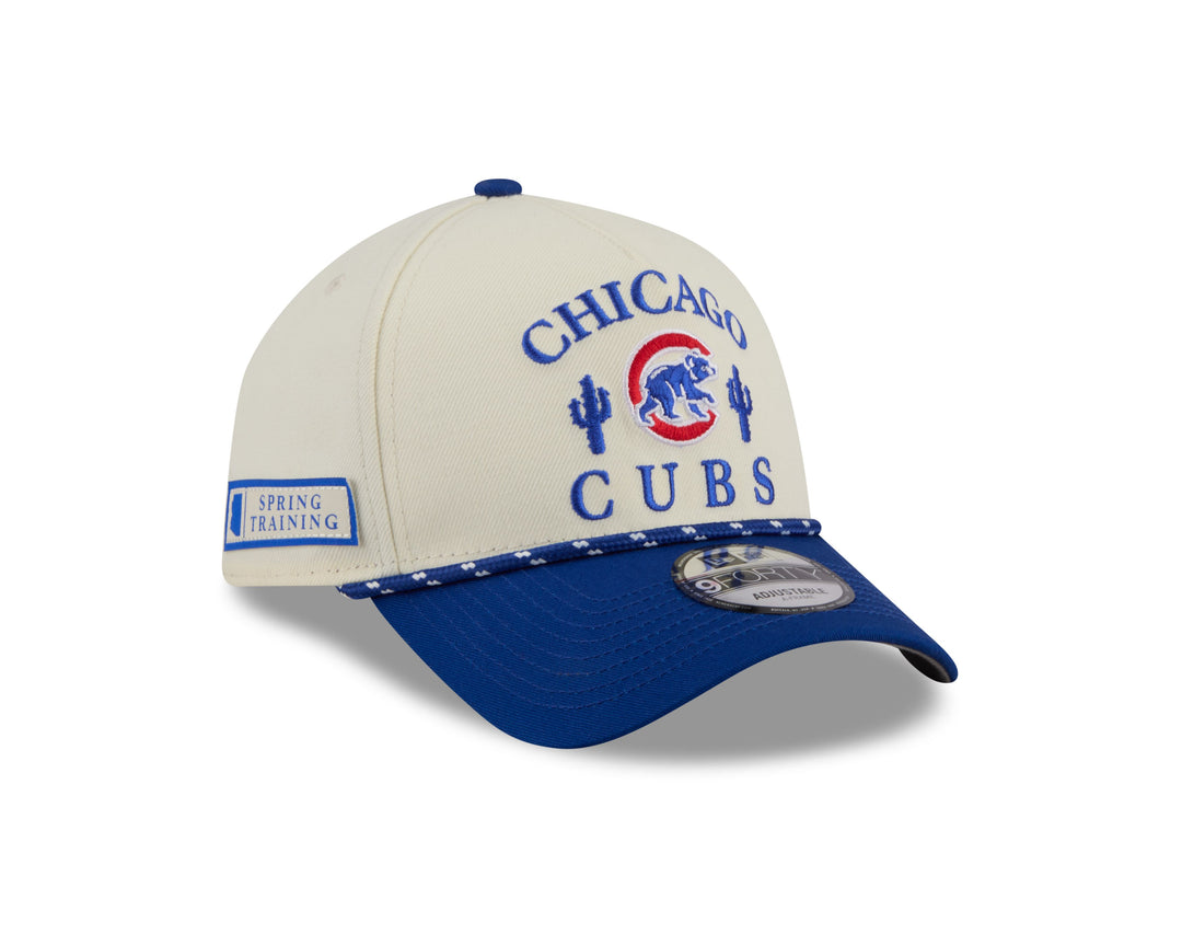 Chicago Cubs Walking Bear Cactus White Rope Strapback Cap by New Era Caps New Era