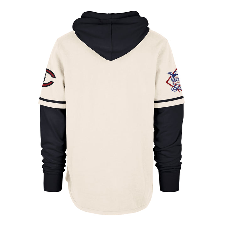Chicago Cubs Trifecta 1929 Unisex Short Sleeve Pullover Hoodie Cream by '47 Brand Sweatshirts & Hoodies '47 BRAND