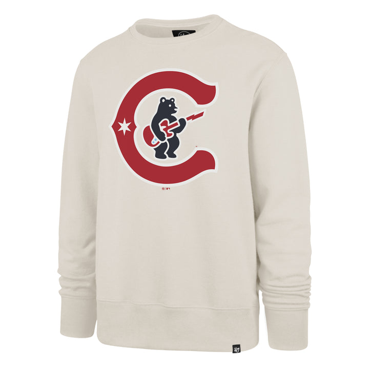 Chicago Cubs Blues Alt C Rock Bear Sandstone Unisex Crew by '47 Brand Sweatshirts & Hoodies '47 BRAND