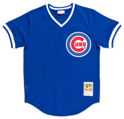 CHICAGO CUBS MITCHELL & NESS SANDBERG 1987 ROYAL BLUE V NECK JERSEY