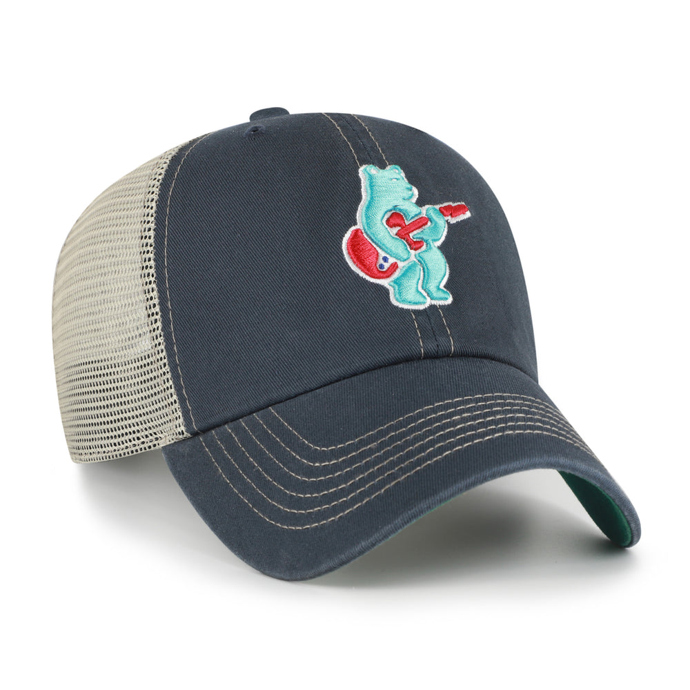 Chicago Cubs Blues Bear Trawler Clean Up Cap by '47 Brand Caps TWINS ENTERPRISE INC