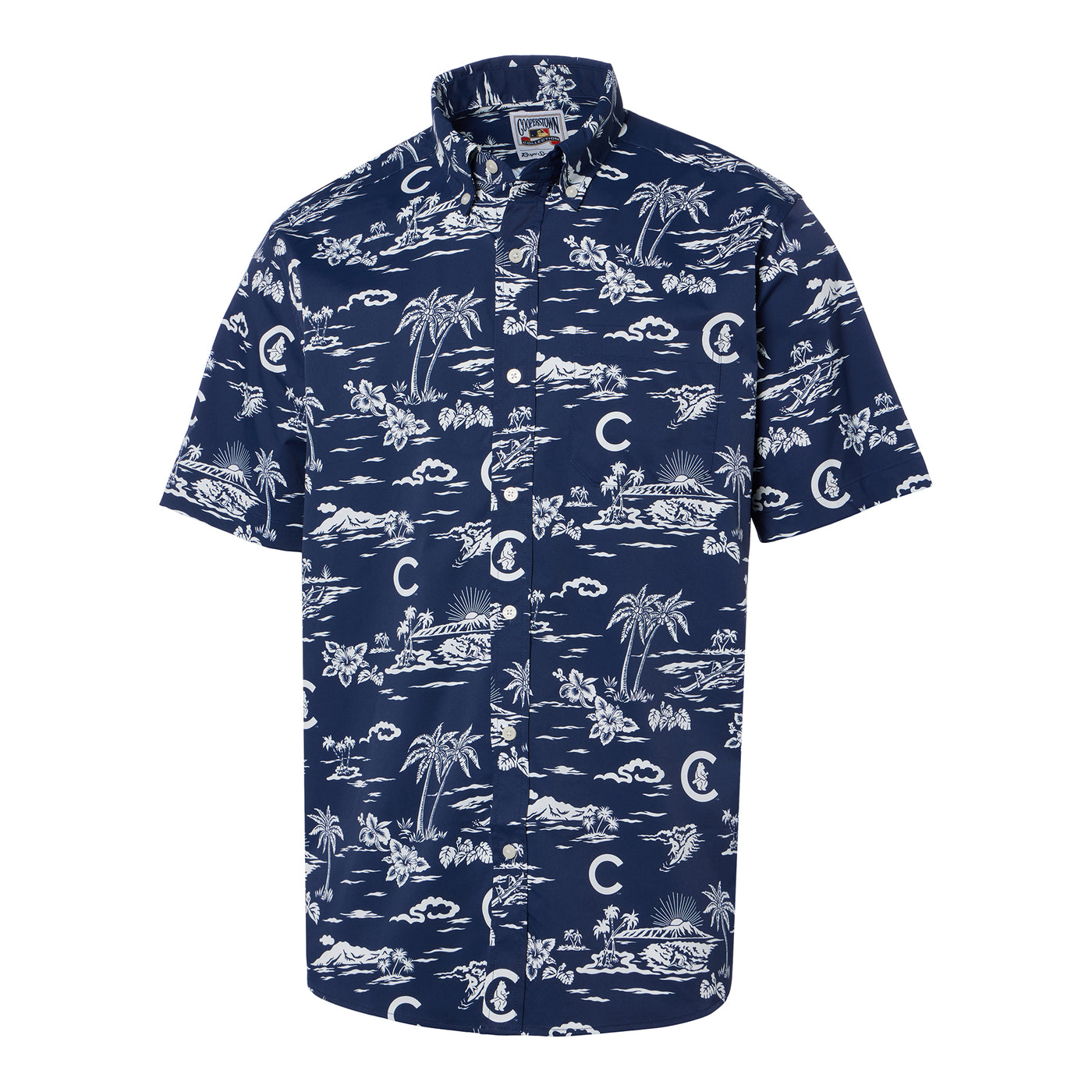 CHICAGO CUBS BLUE HAWAIIAN POLO