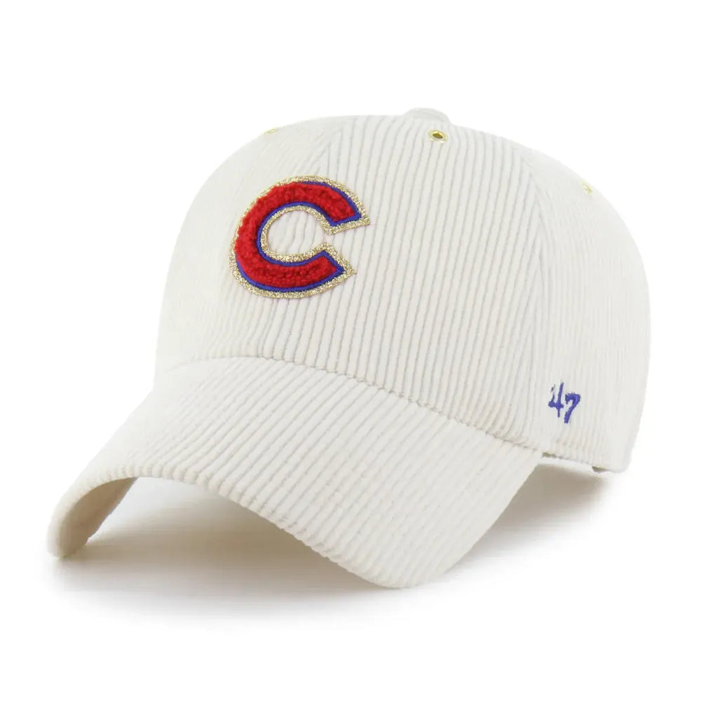 Chicago Cubs Stoney Clover Lane x '47 Brand Badge Clean Up Cap in Cream Caps '47 Brand