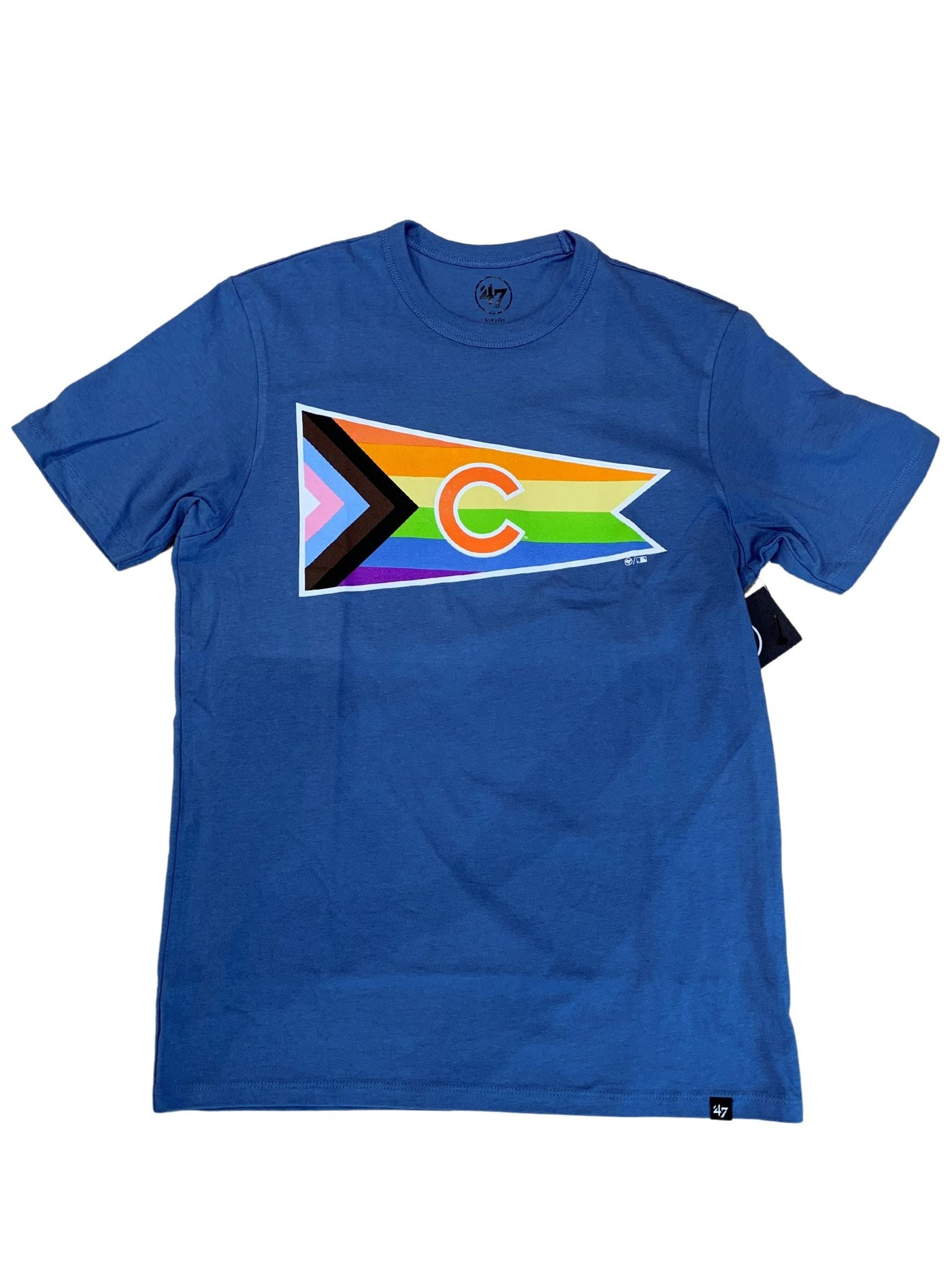 CHICAGO CUBS '47 UNISEX C LOGO CADET BLUE PRIDE TEE