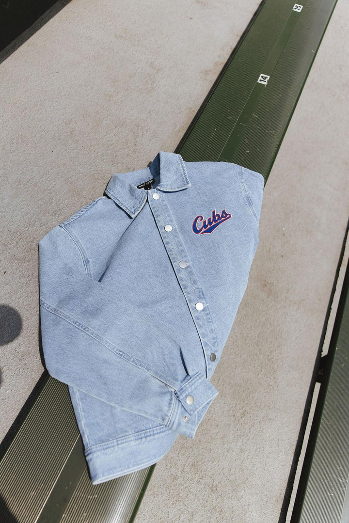 Chicago Cubs X Alice & Wonder Women's Denim Jacket Jackets & Outerwear Alice & Wonder