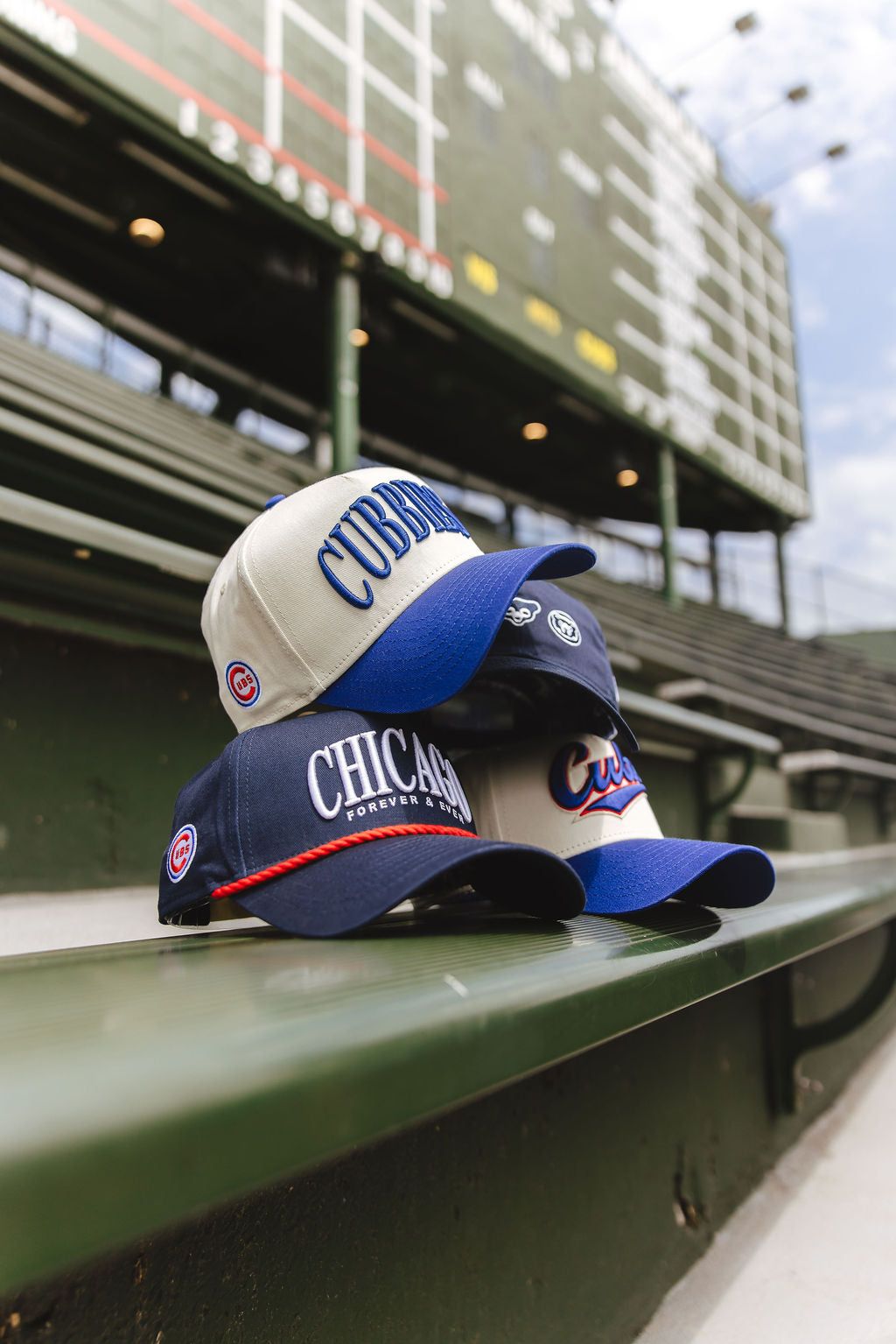 Chicago Cubs X Alice & Wonder Cubbies Two Tone Puff Cap Caps Alice & Wonder