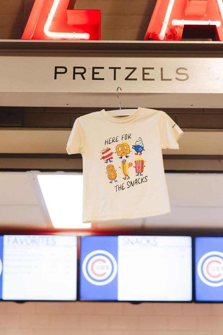 Chicago Cubs X Mini Wonder Here for the Snacks Toddler Tee Short Sleeve Tees Alice & Wonder