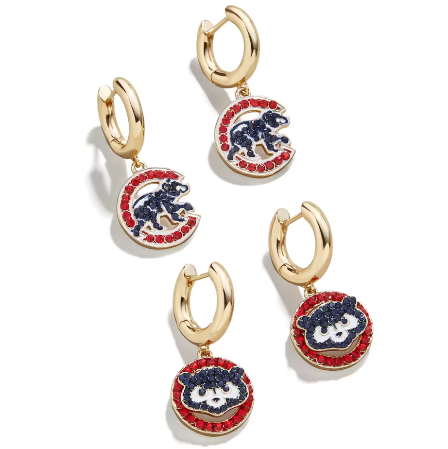 CHICAGO CUBS BAUBLE BAR HUGGIES EARRING SET