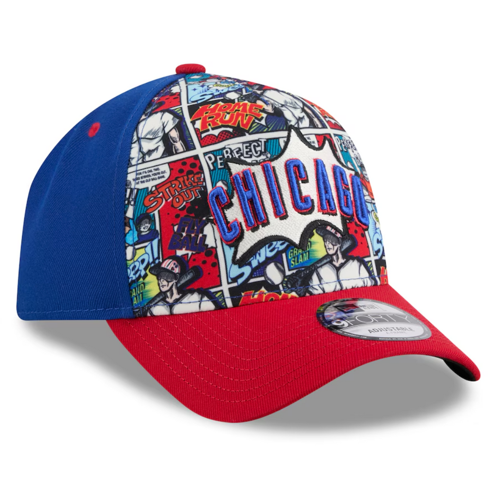 Chicago Cubs 2025 Player Comic Youth 9Forty Adjustable Cap