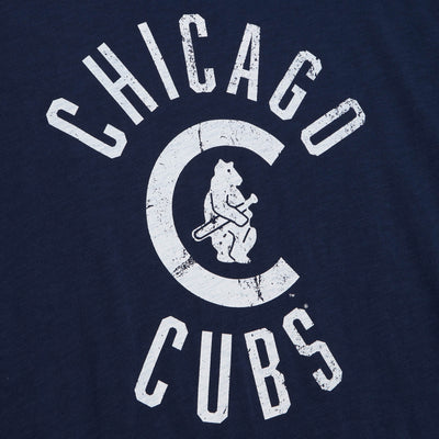 CHICAGO CUBS MITCHELL & NESS MEN'S 1914 LOGO NAVY TEE