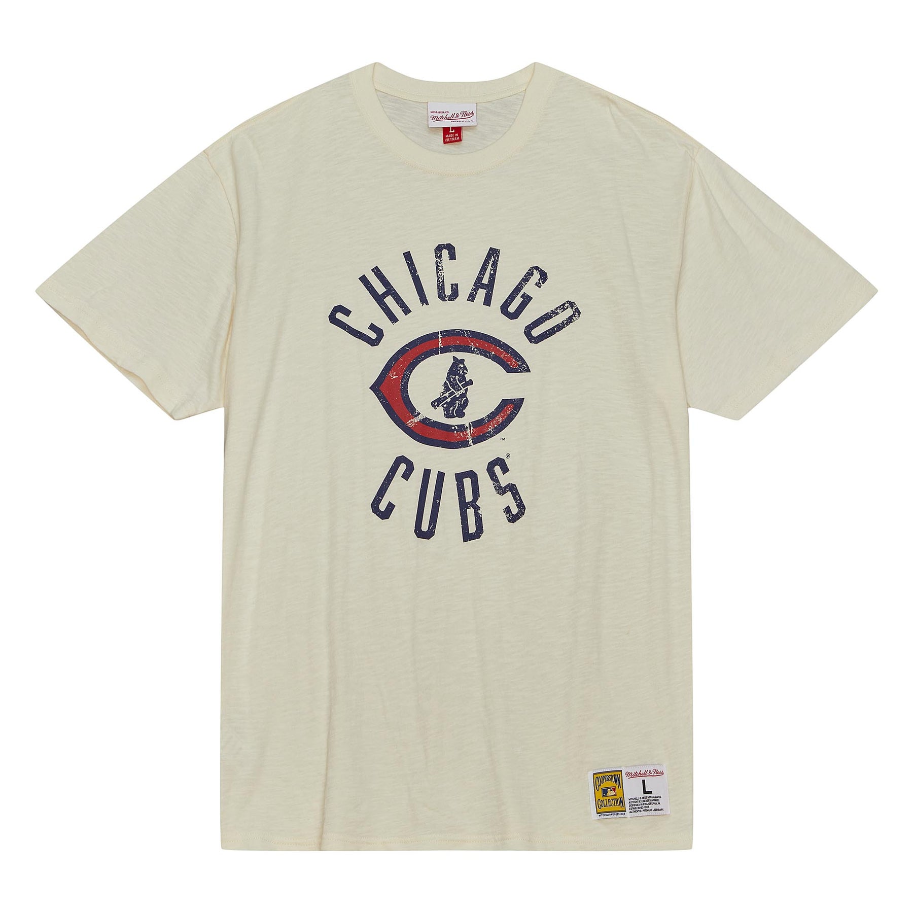 Chicago Cubs Mitchell & Ness Men's 1929 Logo White Tee LRG
