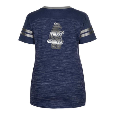 CHICAGO CUBS NEW ERA WOMEN'S 1914 NAVY AND METALLIC TEE