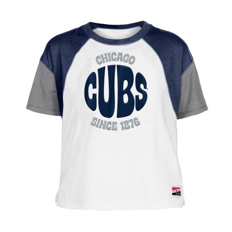 CHICAGO CUBS NEW ERA WOMEN'S 1914 RAGLAN WHITE TEE