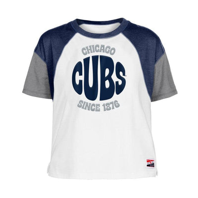 CHICAGO CUBS NEW ERA WOMEN'S 1914 RAGLAN WHITE TEE