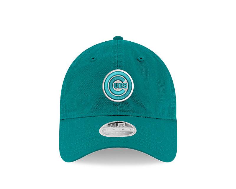 CHICAGO CUBS NEW ERA WOMEN'S C LOGO ADJUSTABLE TEAL CAP