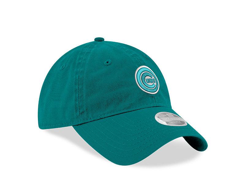 CHICAGO CUBS NEW ERA WOMEN'S C LOGO ADJUSTABLE TEAL CAP