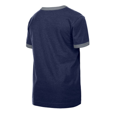 CHICAGO CUBS NEW ERA YOUTH 1914 CROSSING BATS NAVY RINGER TEE