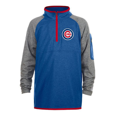CHICAGO CUBS NEW ERA YOUTH BULLSEYE 1/4 ZIP PULLOVER