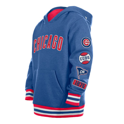 CHICAGO CUBS NEW ERA YOUTH PATCHES BLUE HOODIE