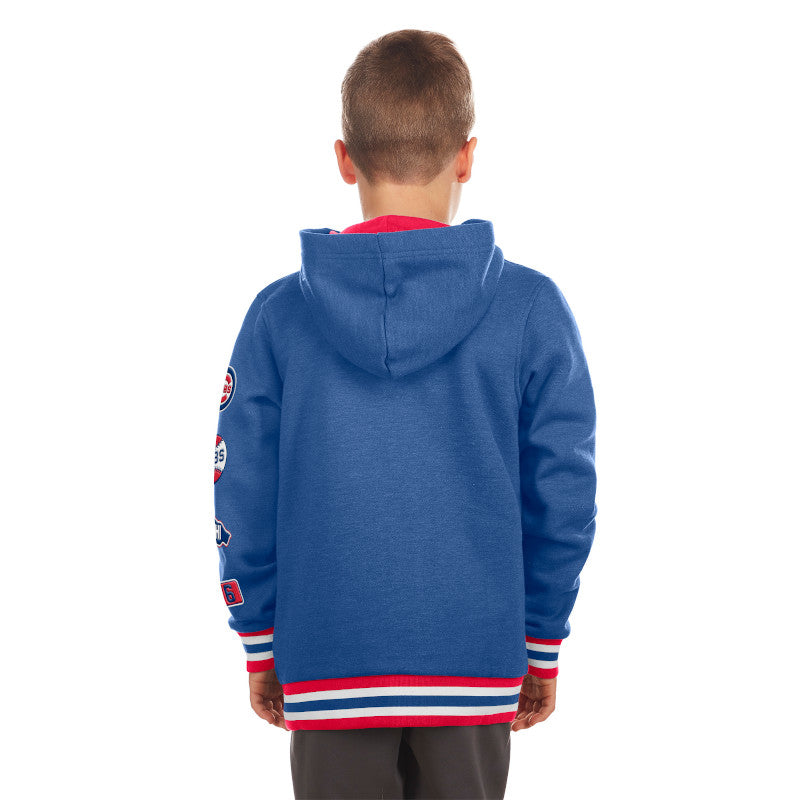 CHICAGO CUBS NEW ERA YOUTH PATCHES BLUE HOODIE